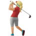 🏌🏼‍♀️ woman golfing: medium-light skin tone display on Apple